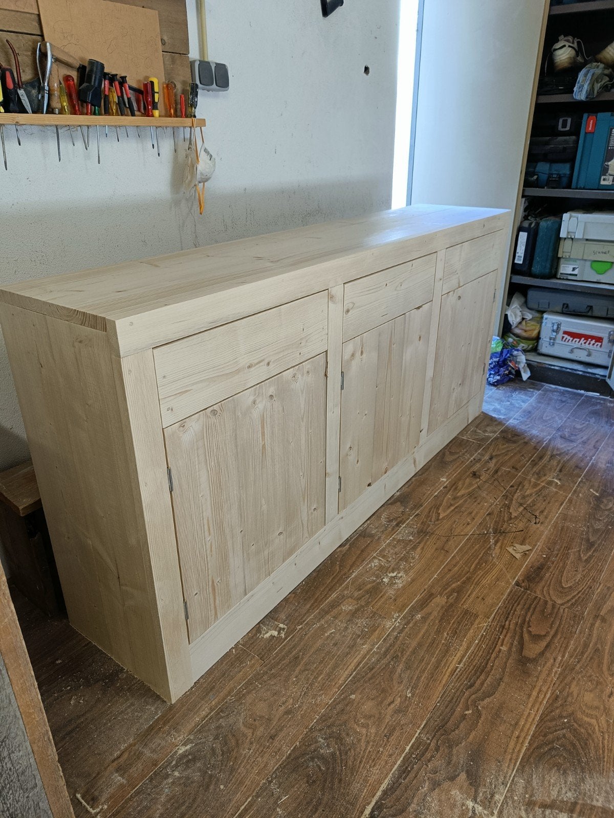 Dressoir van terug gedroogd en geschaafd hout, Ophalen of Verzenden, Nieuw