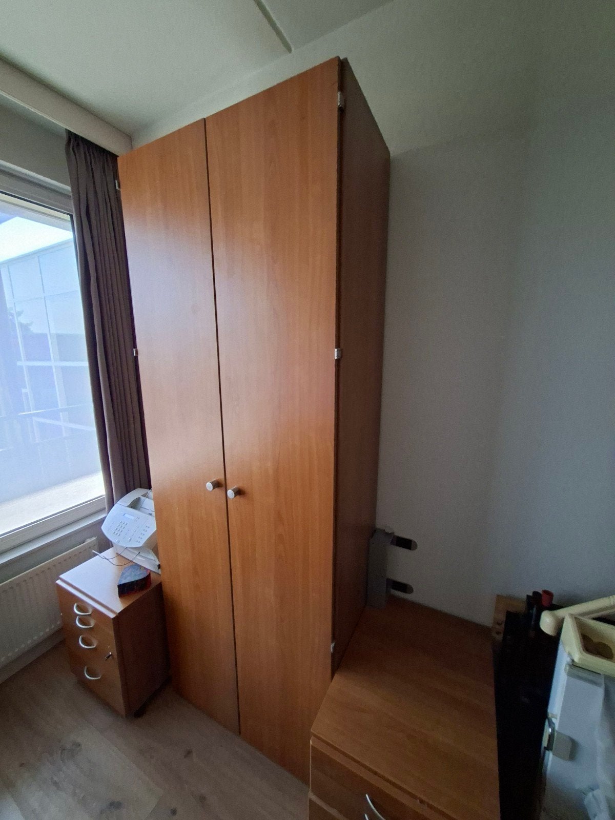 Houten kledingkast en ladeblok met slot, Computers en Software, Ophalen of Verzenden, Gebruikt