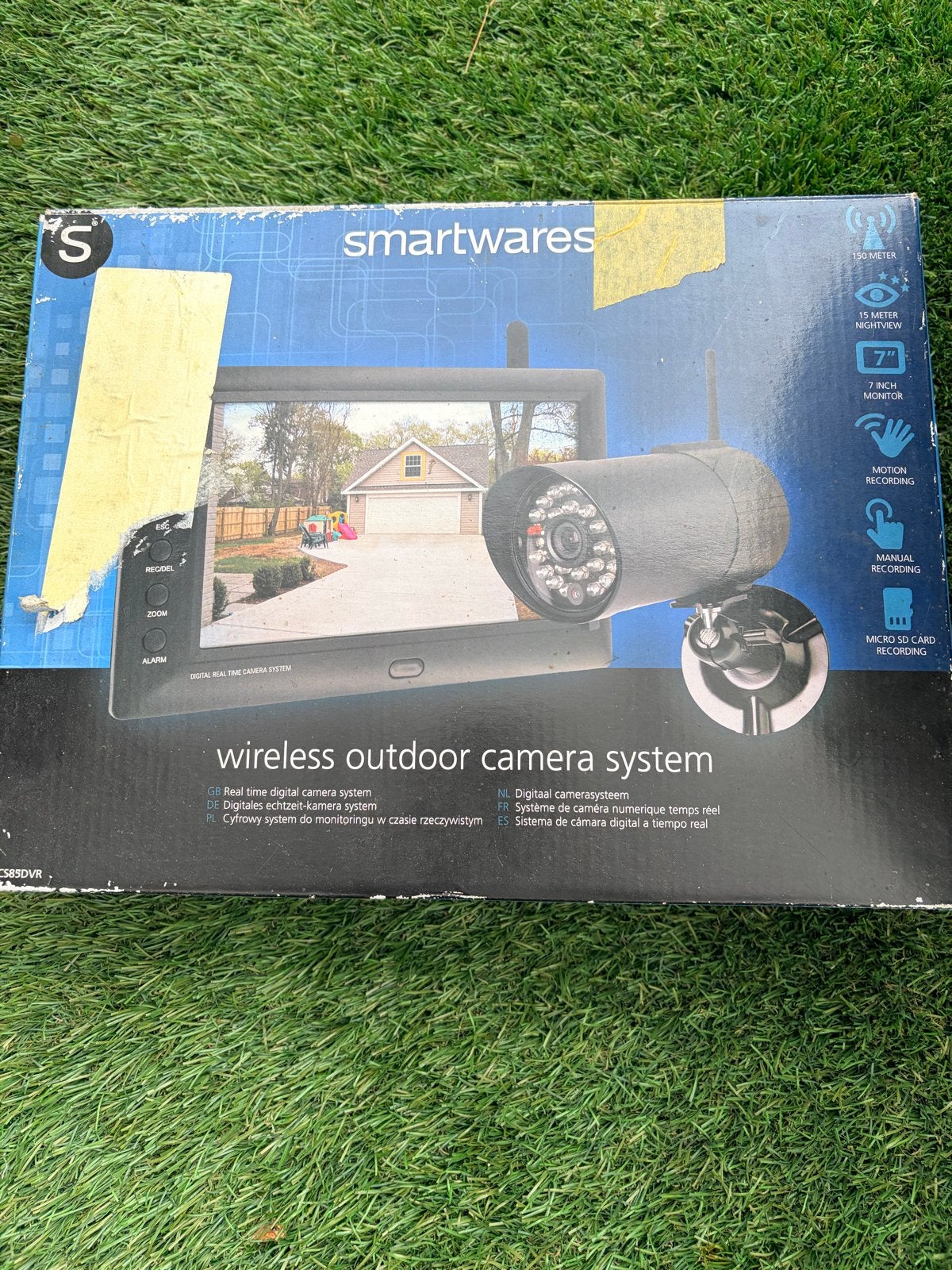 Smartwares draadloos buitencamera systeem met monitor, Ophalen of Verzenden, Gebruikt, Buitencamera