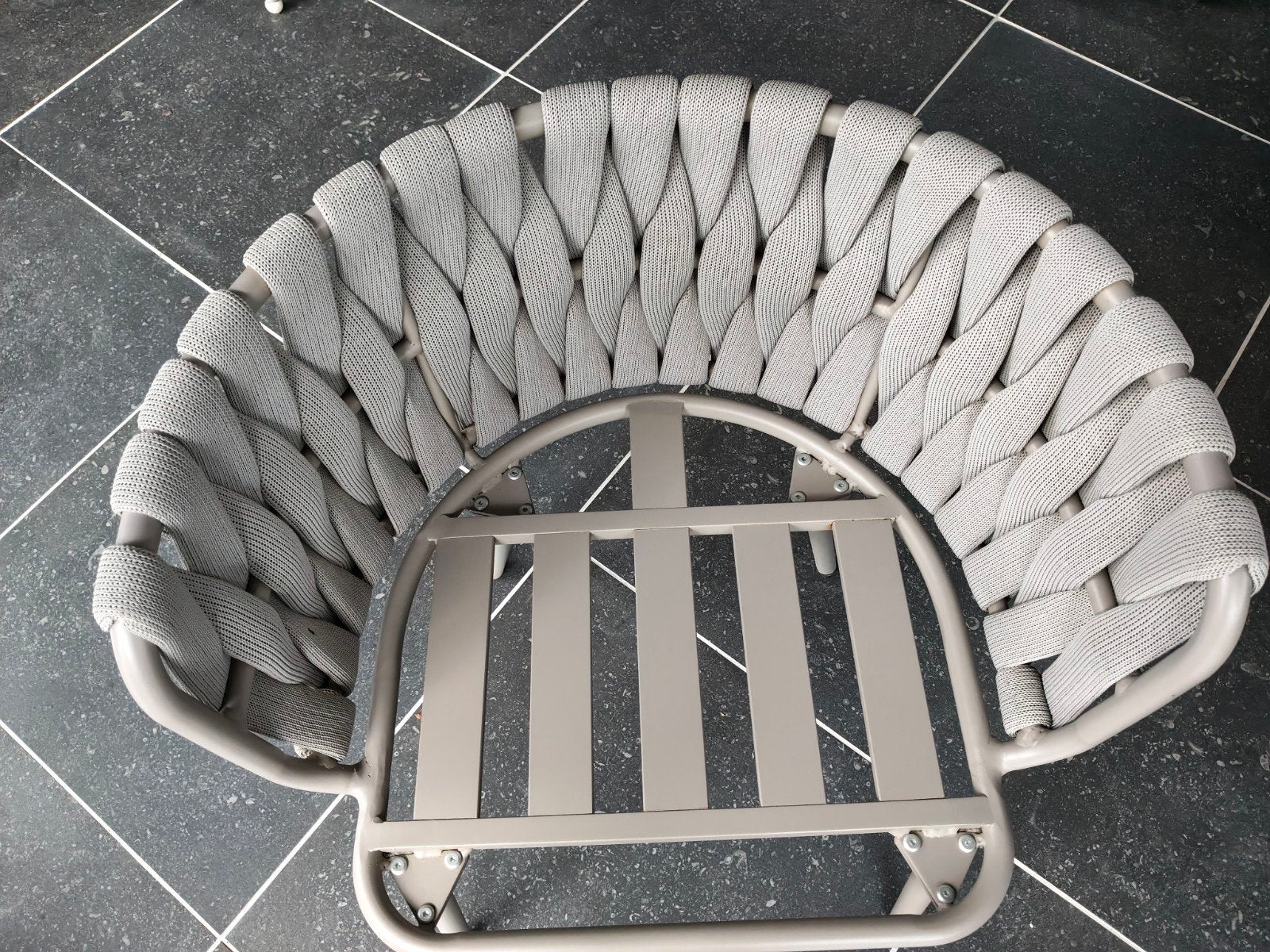 Luxe tuinstoel zitting met rugkussen 6 stuks, Ophalen, Nieuw, Metaal