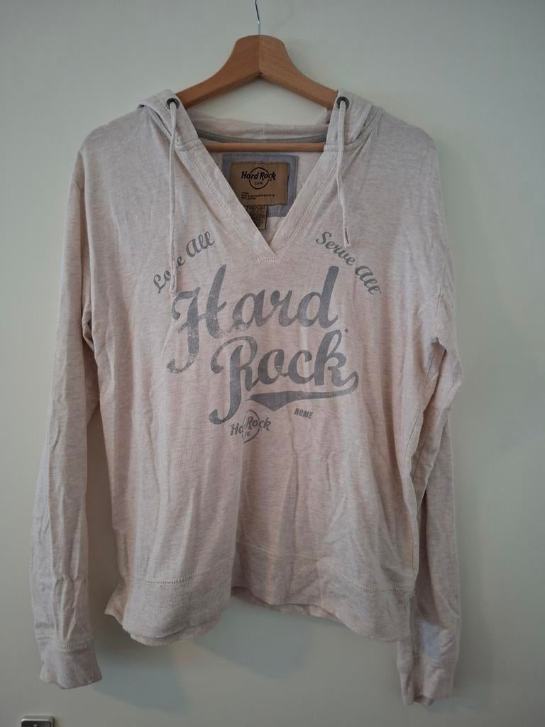 Longsleeve Hard Rock Café Rome, Kleding | Dames, T-shirts, Beige, Maat 46/48 (XL) of groter, Ophalen of Verzenden, Zo goed als nieuw
