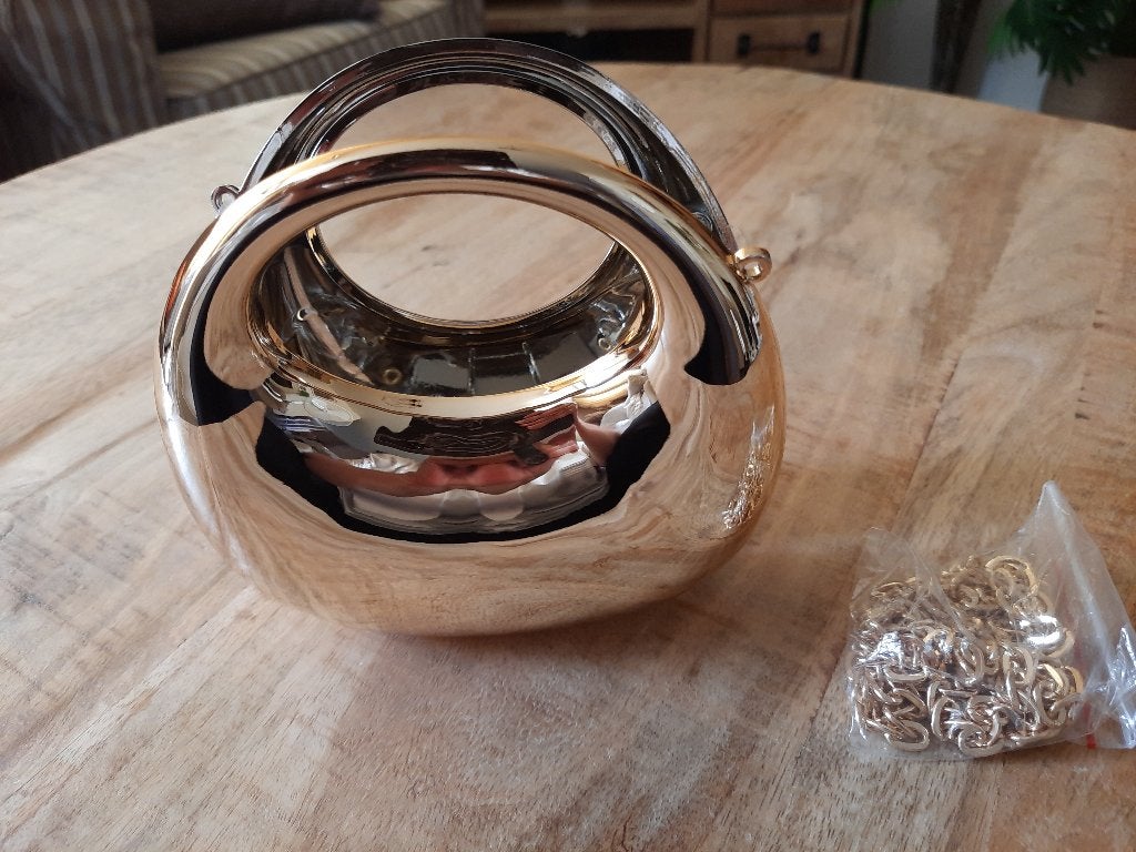ronde metalen Fashion Nova handtas, Ophalen of Verzenden, Zo goed als nieuw, Handtas