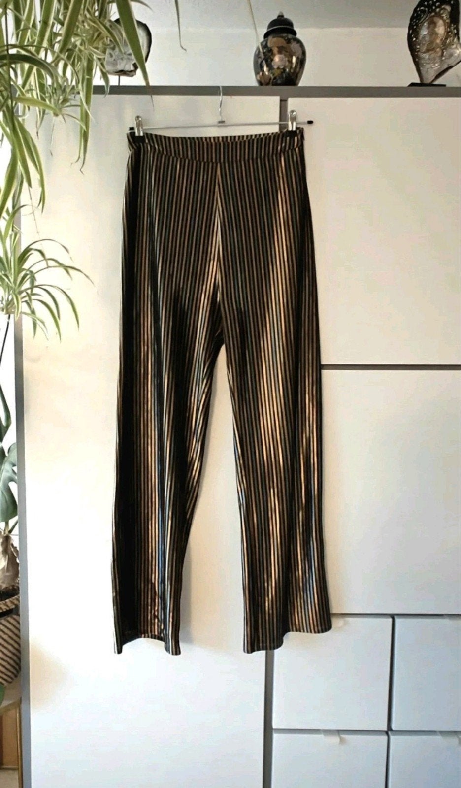 Zara fluwelen palazzo broek, Bruin, Zara, Maat 42/44 (L), Ophalen of Verzenden