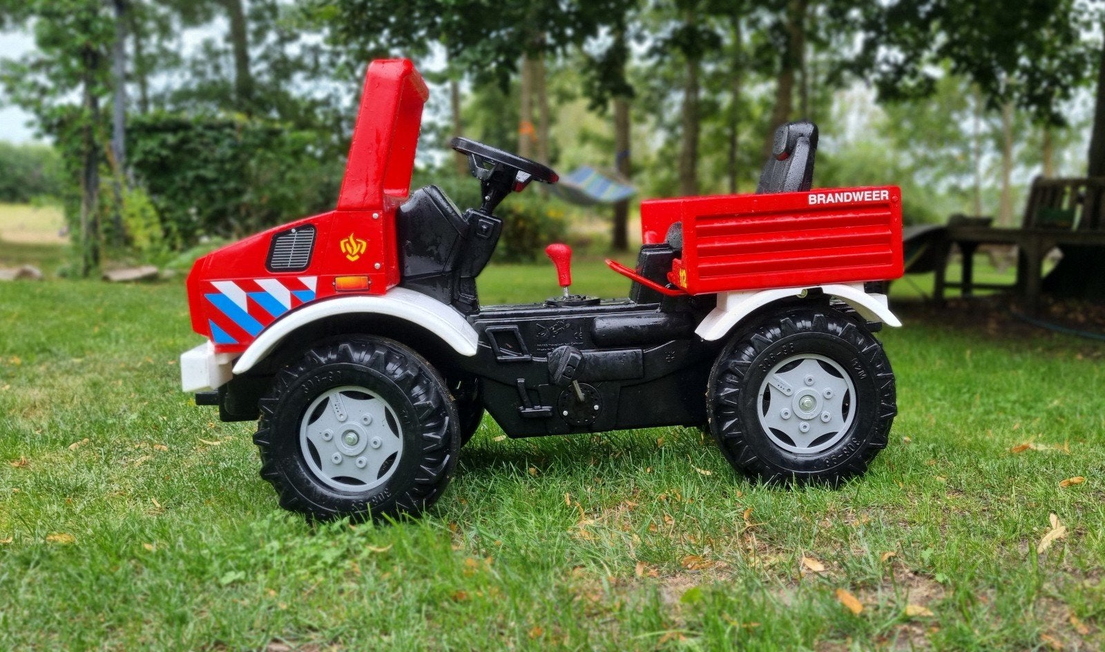 Rolly Toys Brandweer Unimog trapauto ZGAN, Ophalen, Zo goed als nieuw, Overige merken