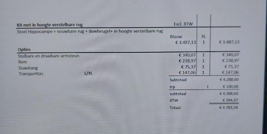 Strand/terreinrolstoel Hippocampe maat xl, Diversen, Rolstoelen, Ophalen, Inklapbaar, Zo goed als nieuw, Handbewogen rolstoel