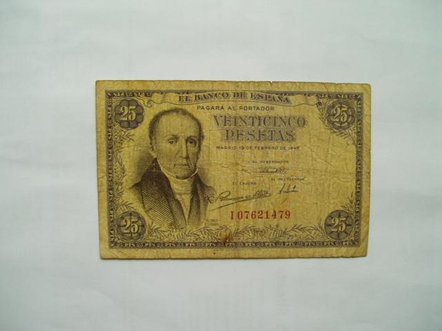 1630. Spanje, 25 pesetas 1946 Florez Estrada., Verzenden, Overige landen, Los biljet