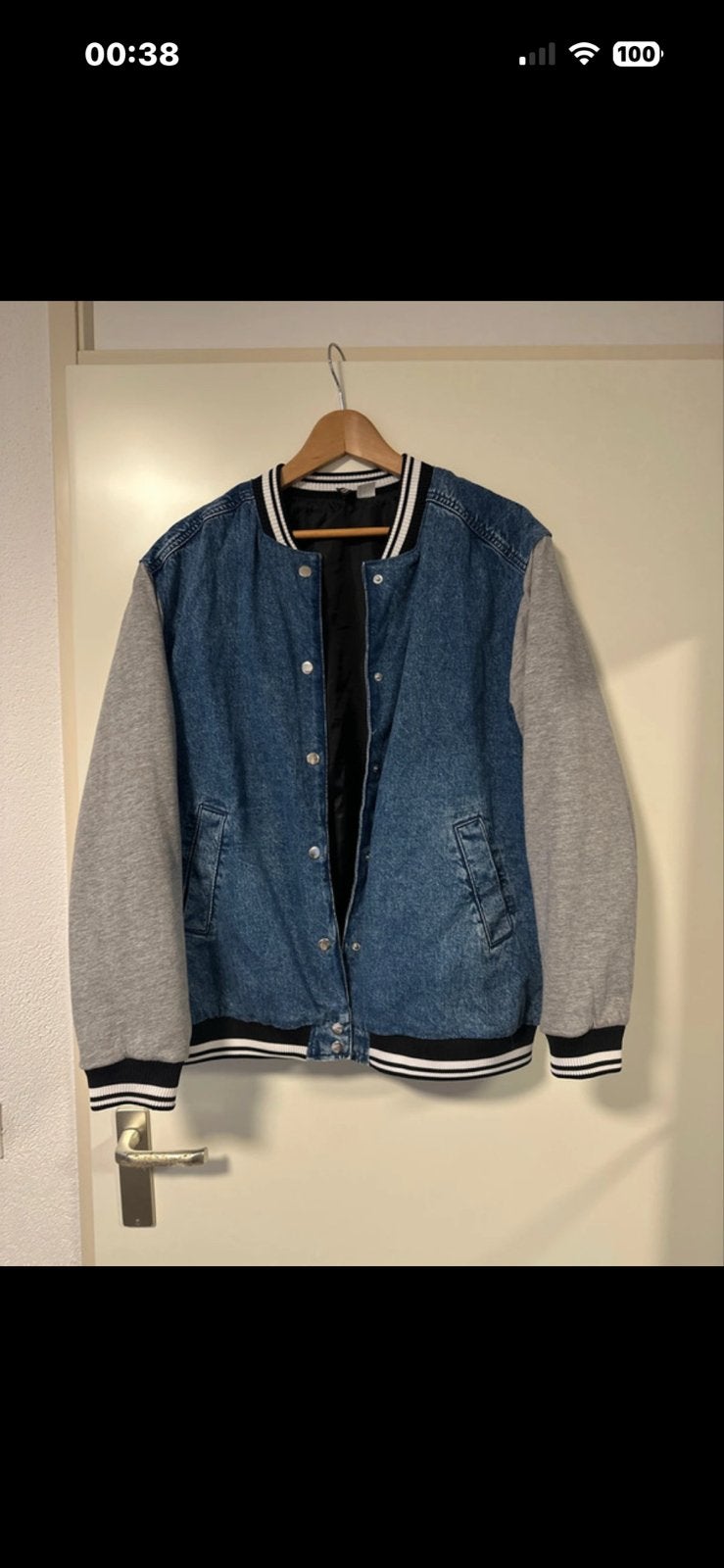 H&M spijkerjack maat S- Zo goed als nieuw, Ophalen of Verzenden, Zo goed als nieuw, Maat 48/50 (M), Blauw
