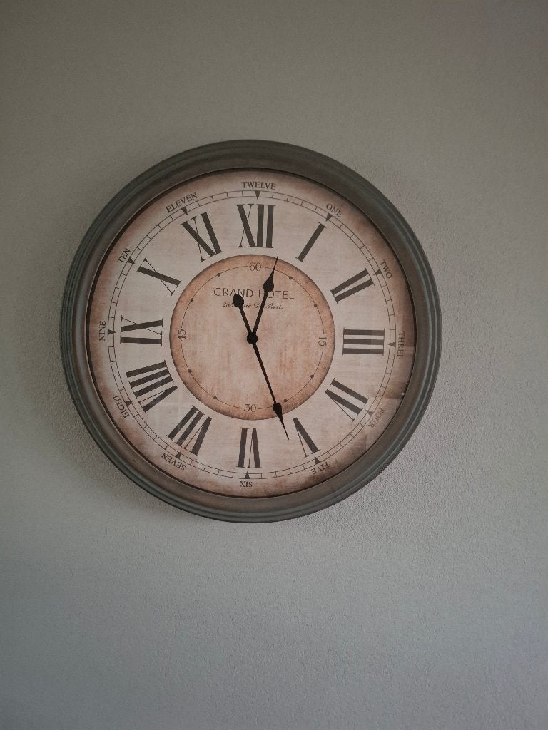Wandklok, antiekgroen, Ophalen, Wandklok, Stil uurwerk, Analoog