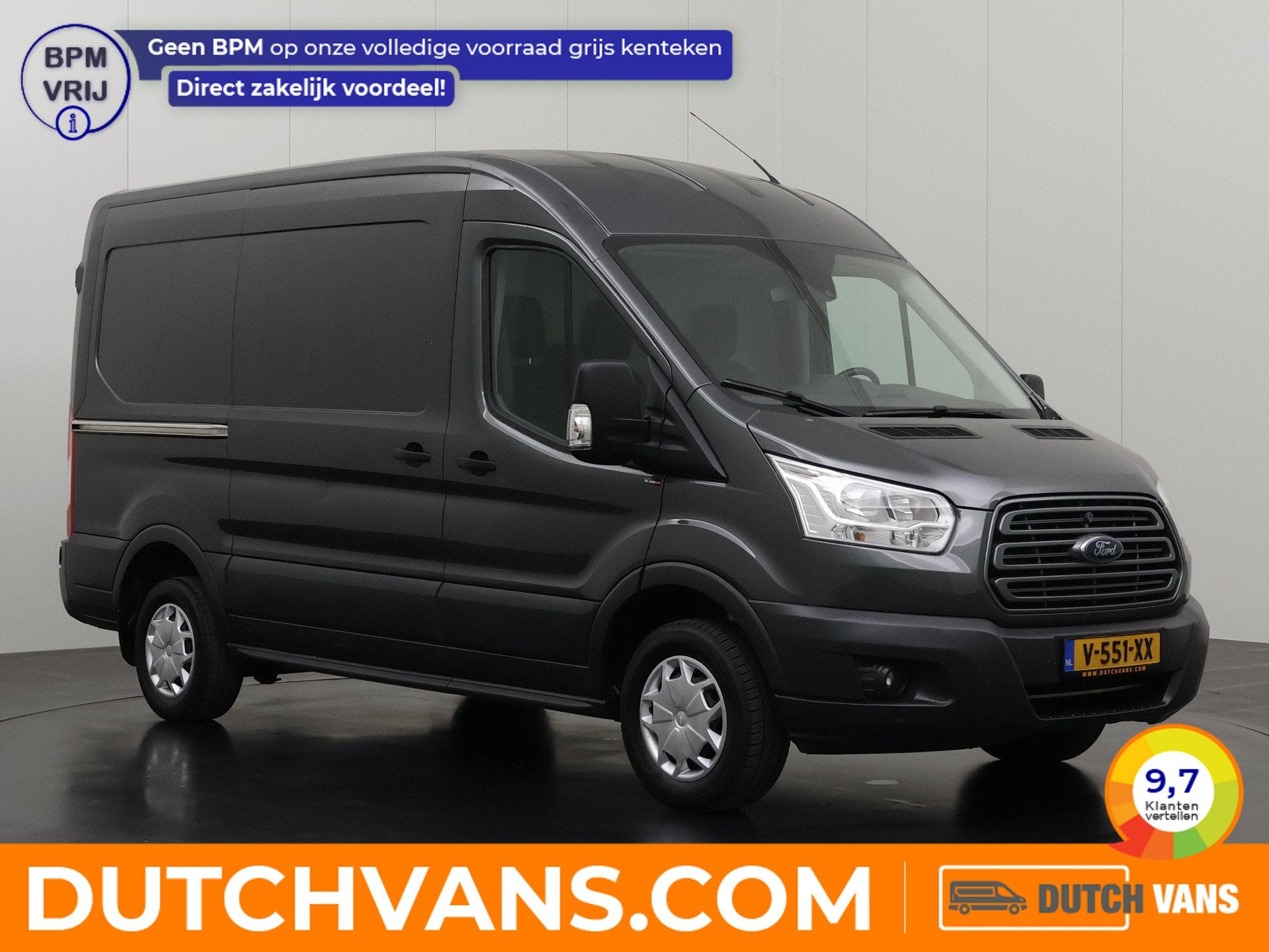 Ford Transit 2.0TDCI 130PK L3H2 | Airco | Camera | 3-Zits |, Voorwielaandrijving, Stof, 4 cilinders, 14 km/l