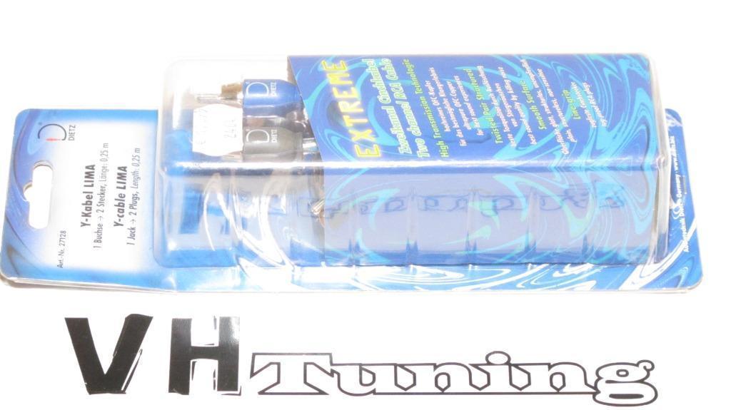 Dietz Y-cable LIMA 1 plug -> 2 Jacks 0,25M signaal kabel, Ophalen of Verzenden