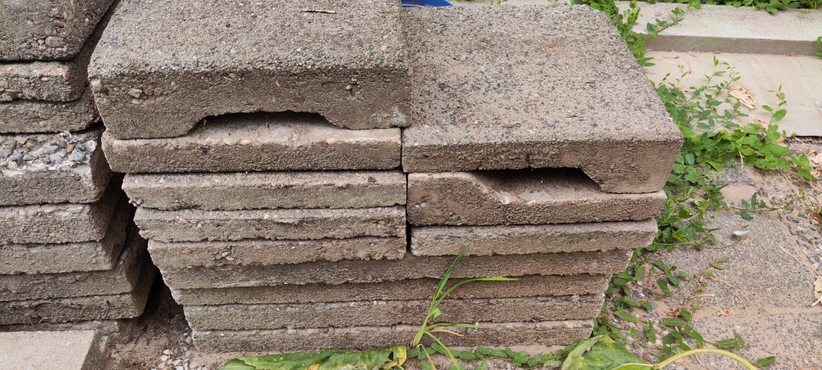 Gratis tuintegels 30x30cm, Ophalen, Gebruikt, Beton, Terrastegels