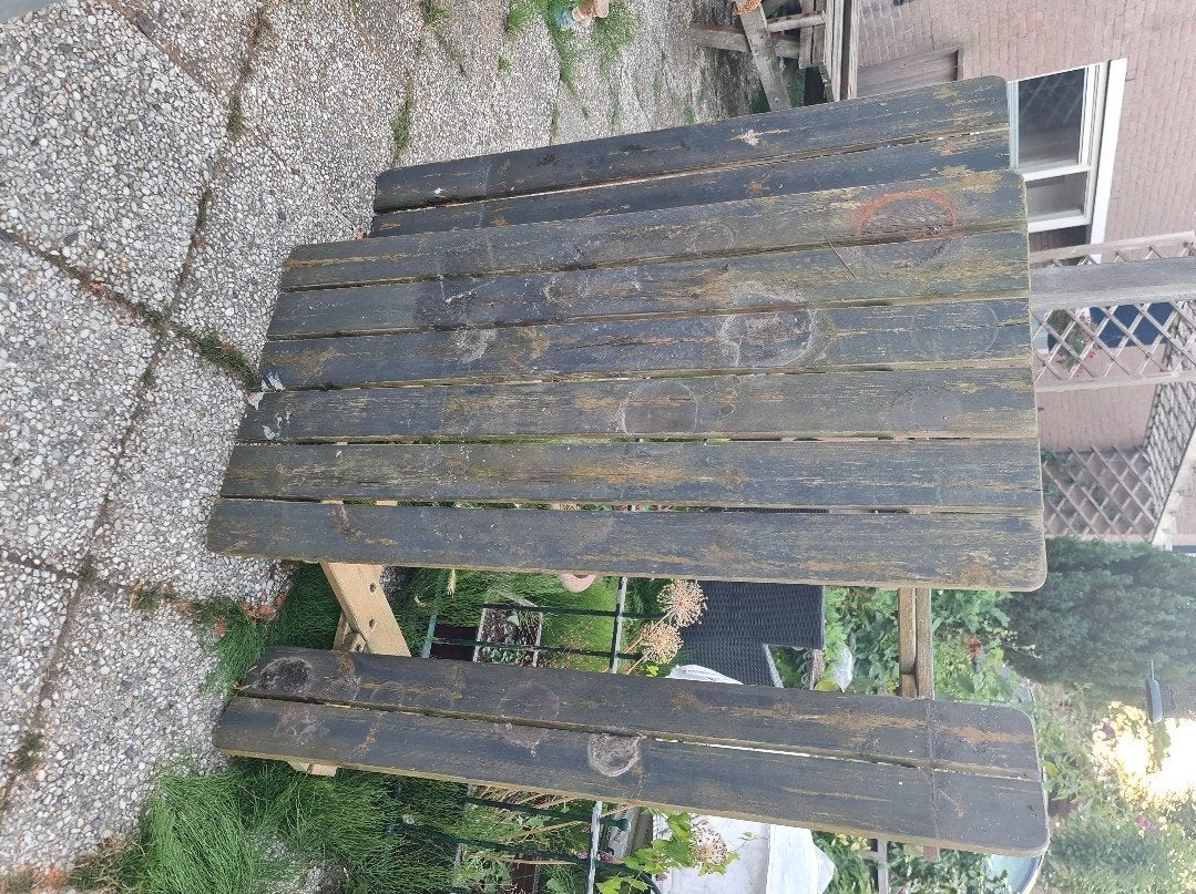 picknicktafel gratis, Ophalen, Gebruikt, Hout