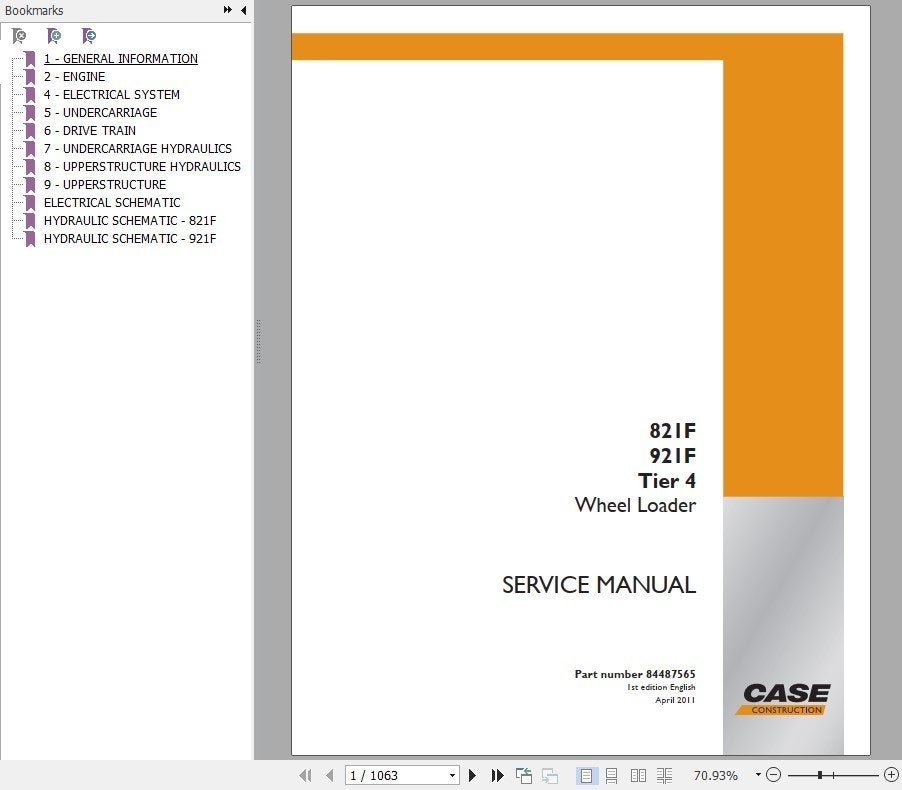 CNH CE HEAVY EQUIPMENT SERVICE MANUAL PDF, Verzenden