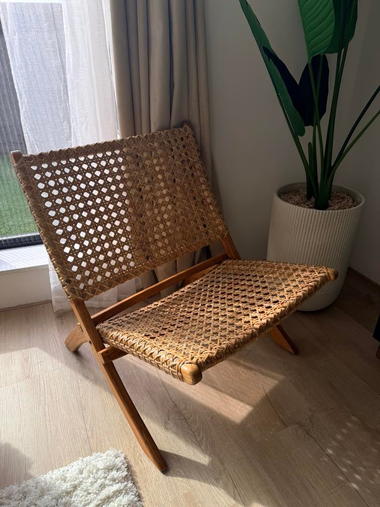 Rotan klapstoel Arjuno -, Tuin en Terras, Tuinstoelen, Ophalen, Zo goed als nieuw, Rotan