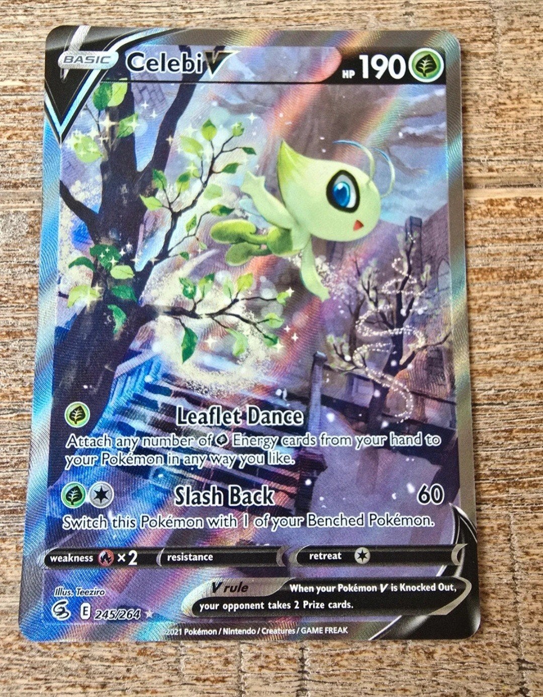 Celebi V Full Art 245/264 Fusion Strike Pokémon Kaart, Ophalen