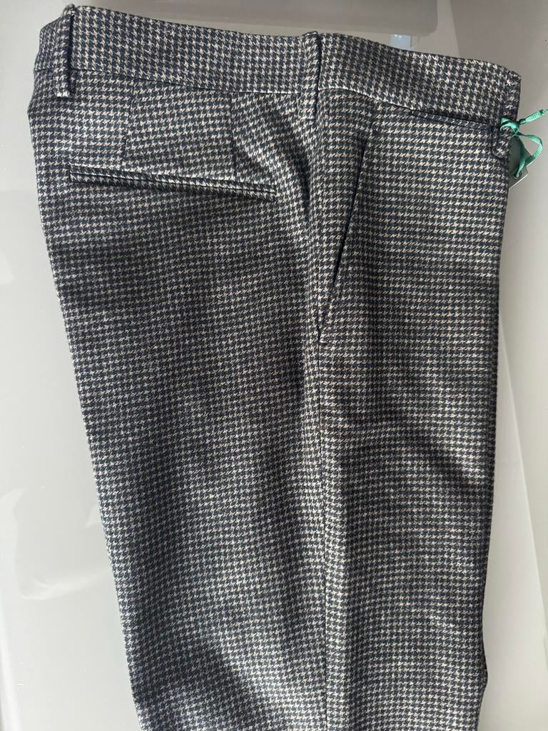 Luigi Borrelli Handgemaakte Pantalon 100% Wol Pied de Poule, Ophalen of Verzenden, Nieuw, Maat 46 (S) of kleiner, Zwart