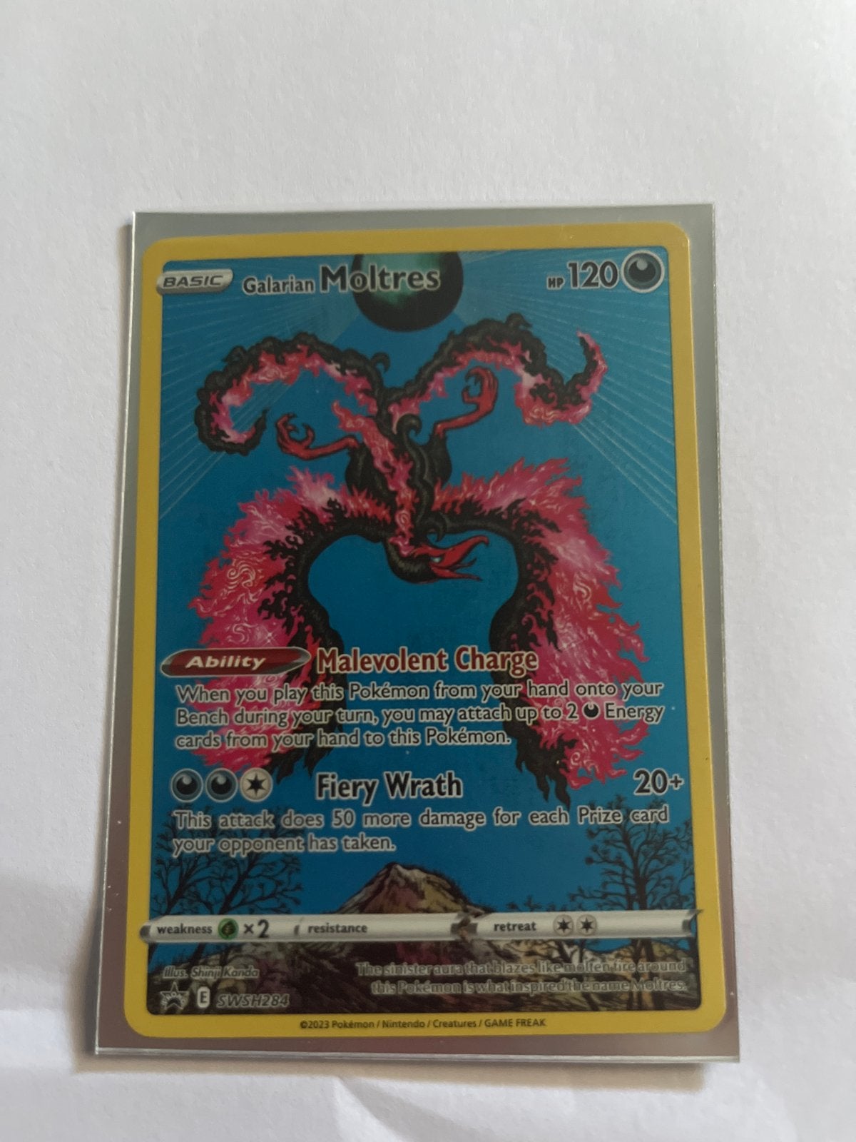 Pokémon Kaart: Galarian Moltres V (Full Art), Hobby en Vrije tijd, Ophalen, Zo goed als nieuw, Losse kaart