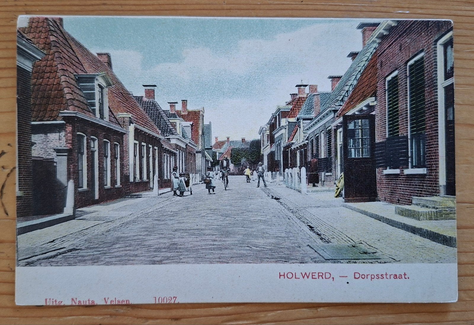 blanco kaart Holwerd Dorpsstraat  uitgave Nauta Velsen, Verzamelen, Ophalen of Verzenden, Voor 1920, Zuid-Holland