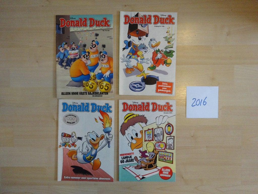 4x Donald Duck bewaarnummer jaargang 2016, Boeken, Stripboeken, Zo goed als nieuw, Meerdere stripboeken, Ophalen of Verzenden