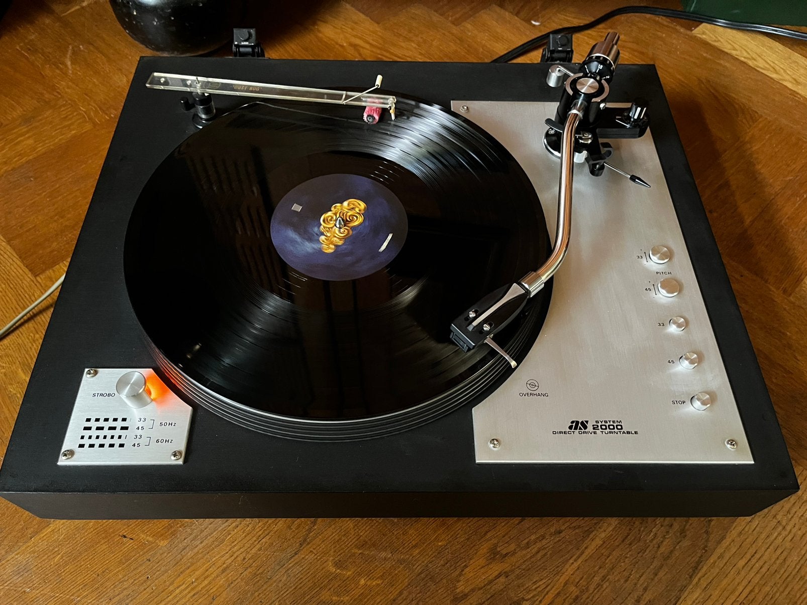 AS System 2000 - Jelco arm - Shure M95ED, Audio, Tv en Foto, Gebruikt, Pitch-regelaar, Platenspeler, Ophalen