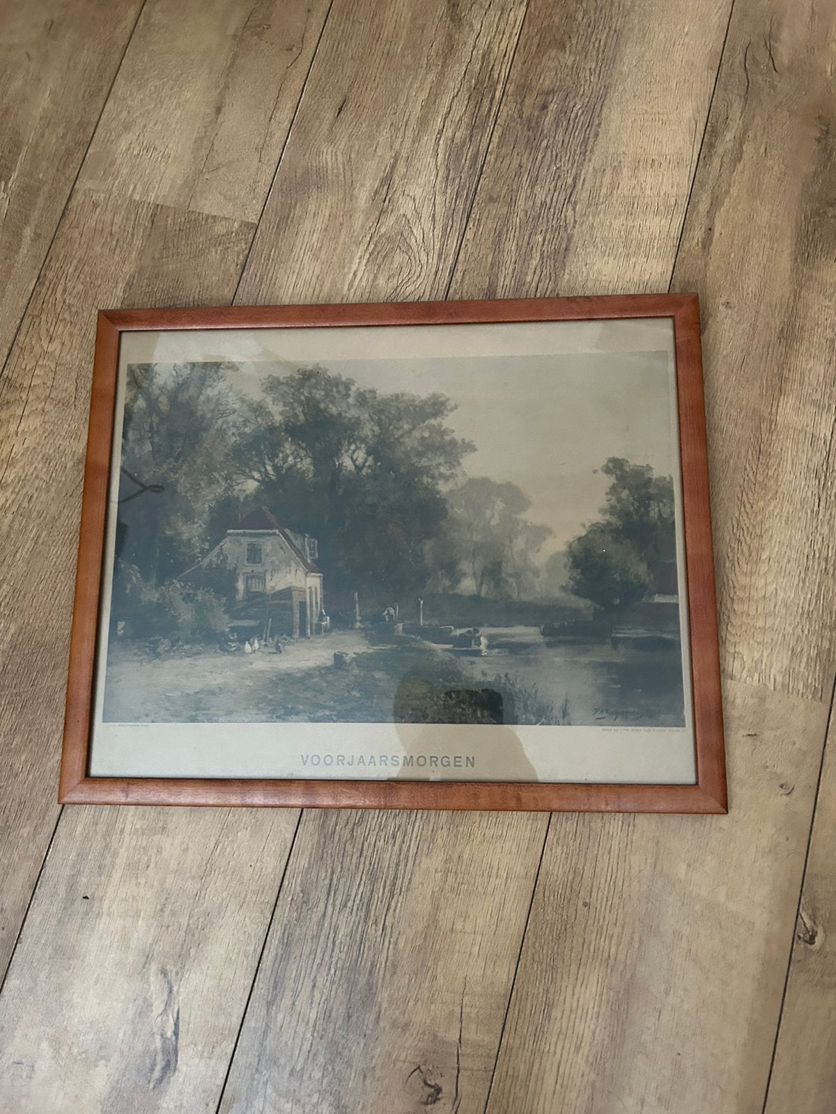 Afbeelding ingelijst voorjaarsmorgen, Antiek en Kunst, Ophalen of Verzenden