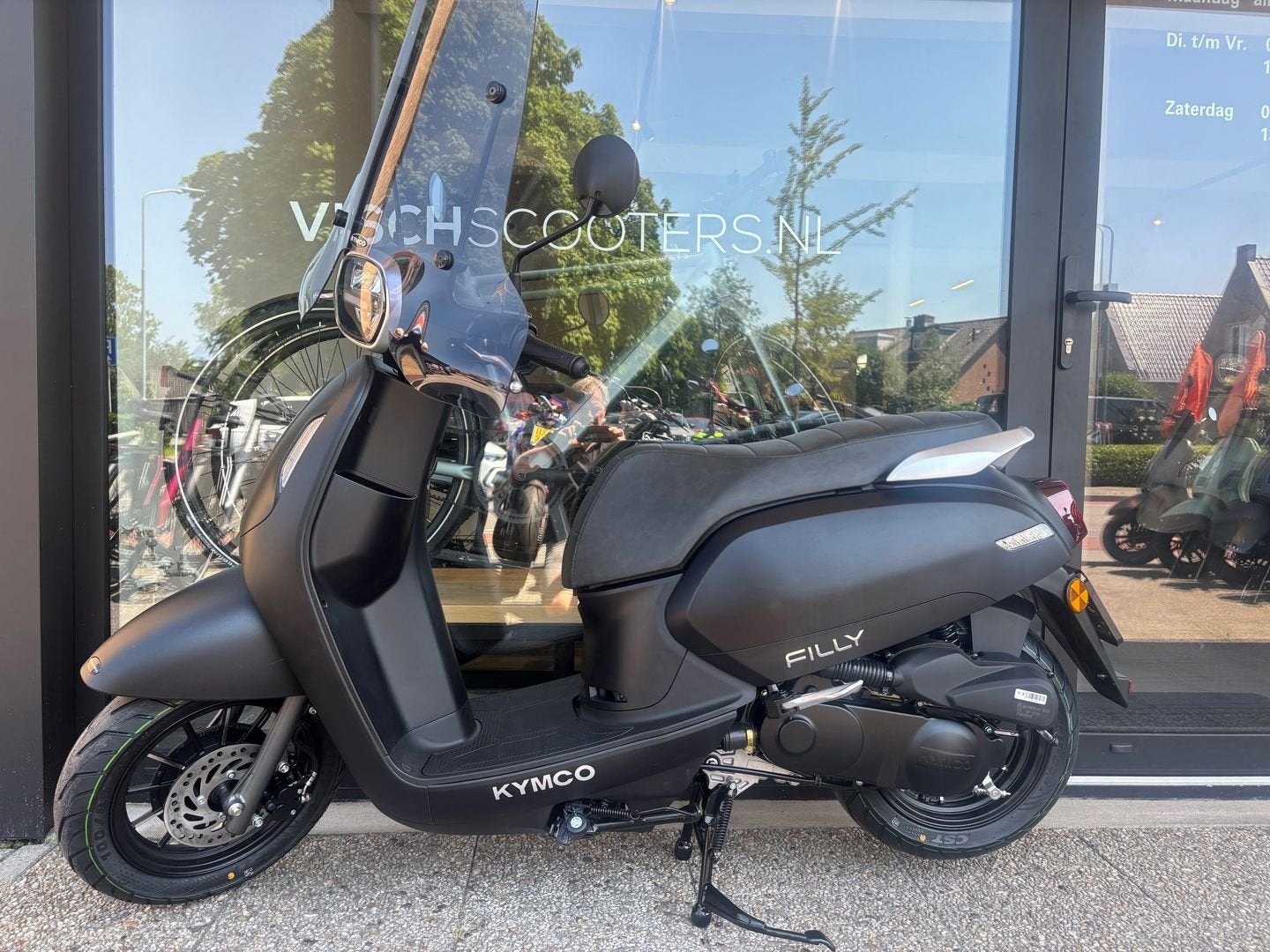 Kymco Filly 50 | Euro 5 4T | Mat Zwart | Vandaag Rijden?, Overige modellen, Onbekend, Nieuw, Ophalen of Verzenden