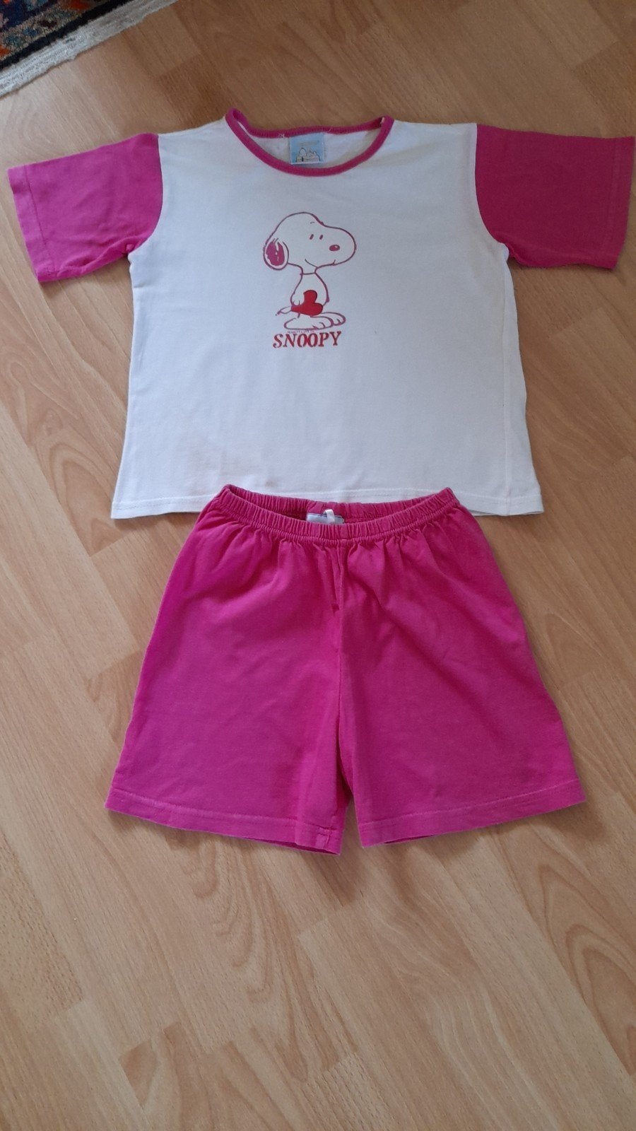 Snoopy shortama maat 116, Ophalen of Verzenden, Zo goed als nieuw, Meisje, Nacht- of Onderkleding