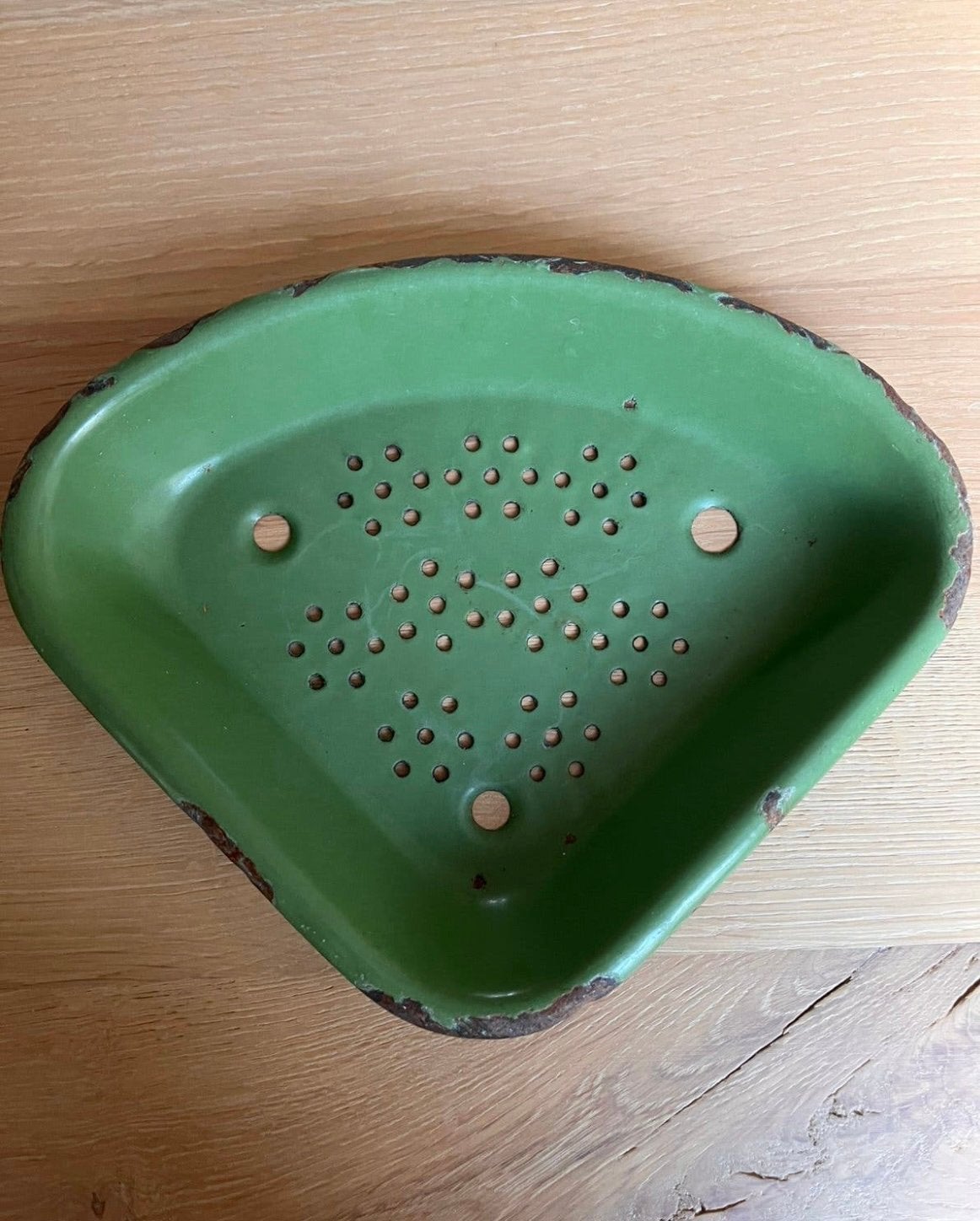 Vintage groen emaille afvalbakje, Ophalen of Verzenden