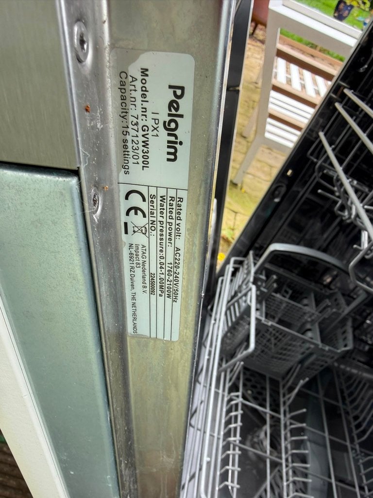 Pelgrim GVW300L inbouwvaatwasser, Ophalen, Gebruikt, Inbouw, Minder dan 85 cm