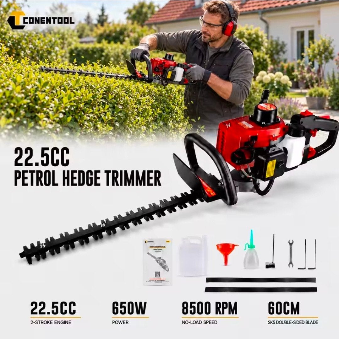 Nieuwe Benzine Heggenschaar - Gratis Verzending & Cadeau!, Verzenden, Nieuw, Benzine, CONENTOOL