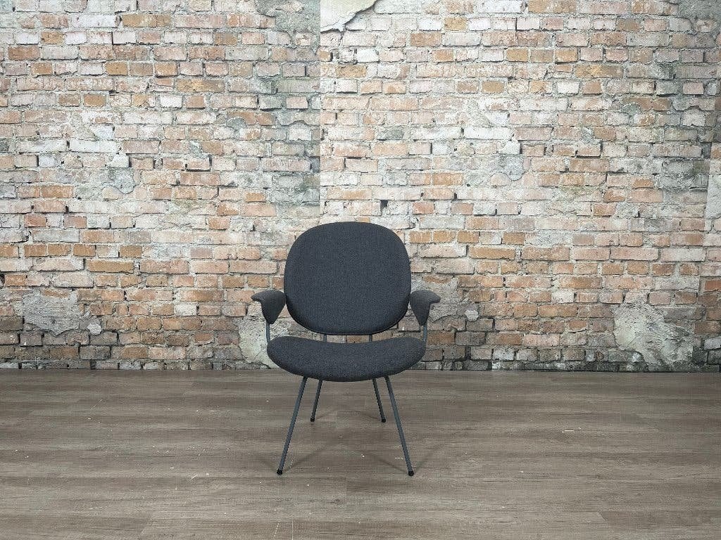 Gispen Kembo 302 Easy Chair – Antraciet | W.H. Gispen, Ophalen, Minder dan 75 cm, Design, Zo goed als nieuw