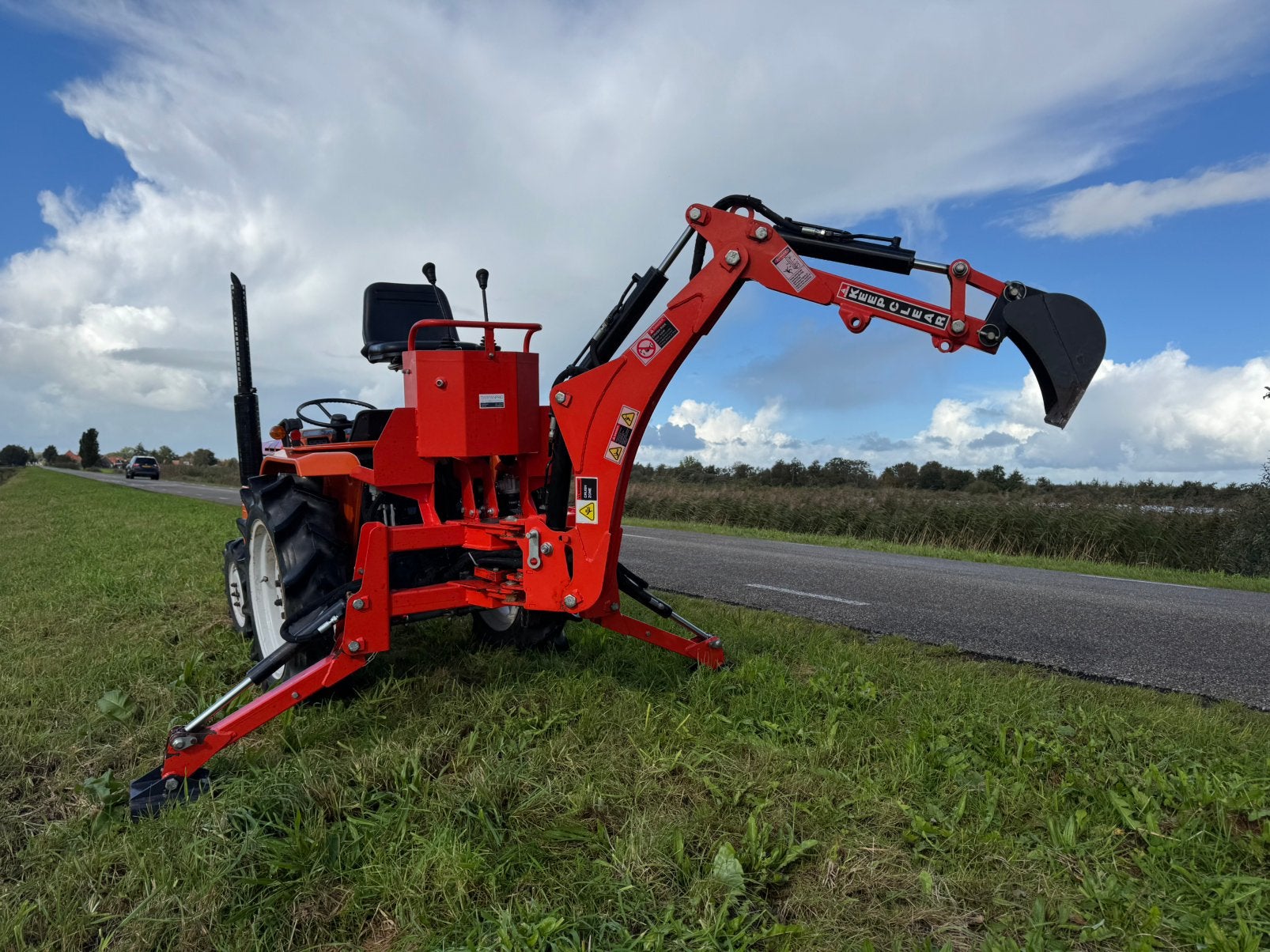 Backhoe mini kraan voor achter de tuin tractor, Ophalen, Gebruikt, Spade