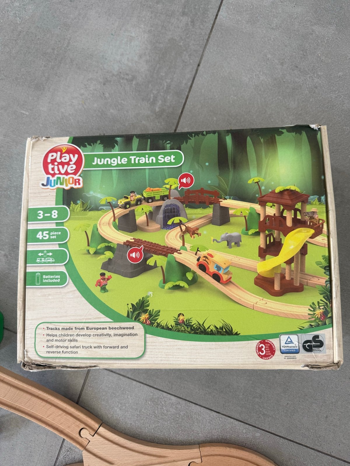 Playtive Junior Jungle Train Set - Houten Treinbaan, Kinderen en Baby's, Ophalen, Zo goed als nieuw, Overige typen