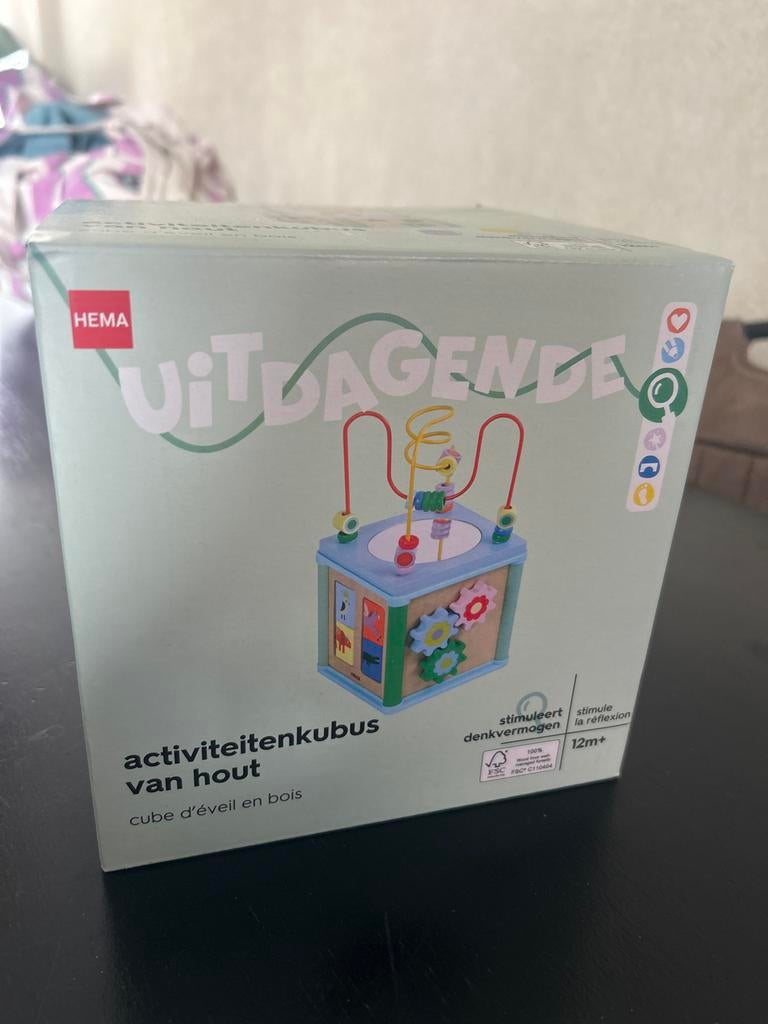 Hema Uitdagende Activiteitenkubus van Hout, Kinderen en Baby's, Speelgoed | Houten speelgoed, Ophalen, Nieuw, Overige typen