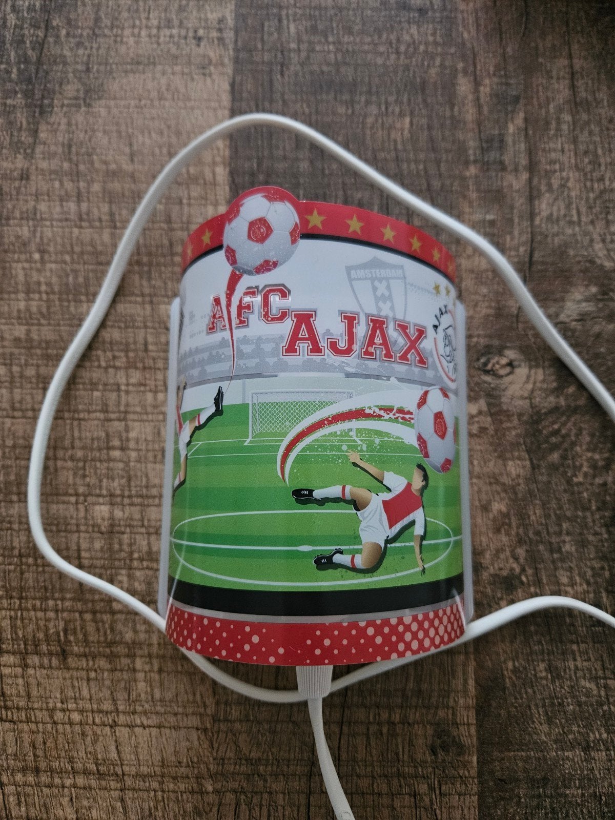 Ajax Nachtlampje met Schakelaar - Ideaal voor Kinderkamer, Huis en Inrichting, Ophalen of Verzenden, Zo goed als nieuw