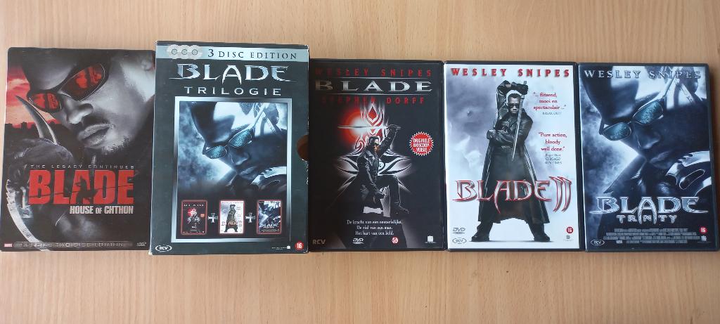 Blade - Blade 3box + Blade House of Chthon Steelbook 2disc, Cd's en Dvd's, Dvd's | Actie, Zo goed als nieuw, Overige genres, Vanaf 16 jaar