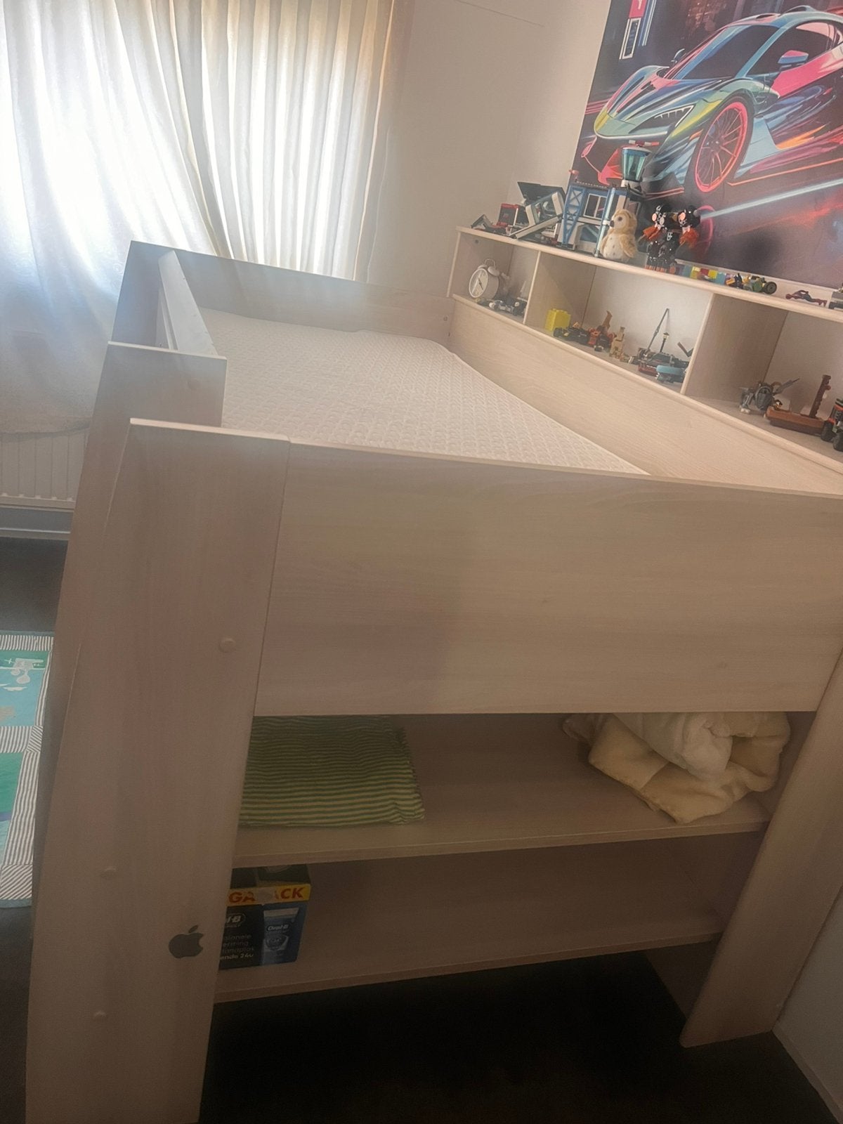 Kinderbed dubbelstabel, Ophalen, Eenpersoons