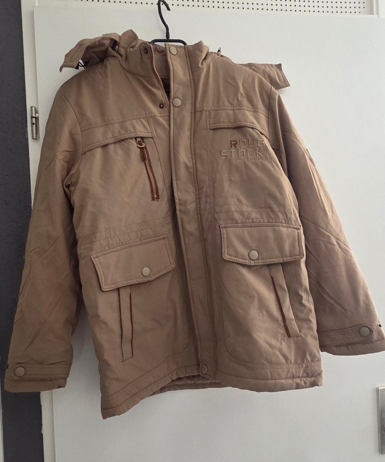 Heren Parka Maat L - New Fashion - Wind- en Waterdicht, Kleding | Heren, Maat 52/54 (L), Beige, Nieuw, Ophalen of Verzenden