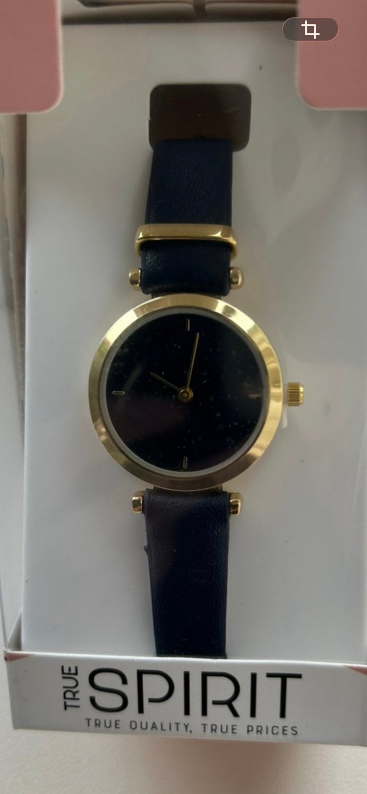 Nieuwe blauwe horloge met goud kleur omheen, Sieraden, Tassen en Uiterlijk, Horloges | Dames, Ophalen of Verzenden, Zo goed als nieuw