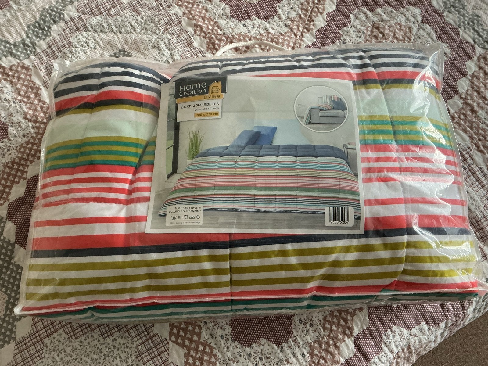 Plaid/zomerdeken, Home Creation Living - Gestreepte print, Ophalen, Gebruikt, Meerkleurig, Tweepersoons