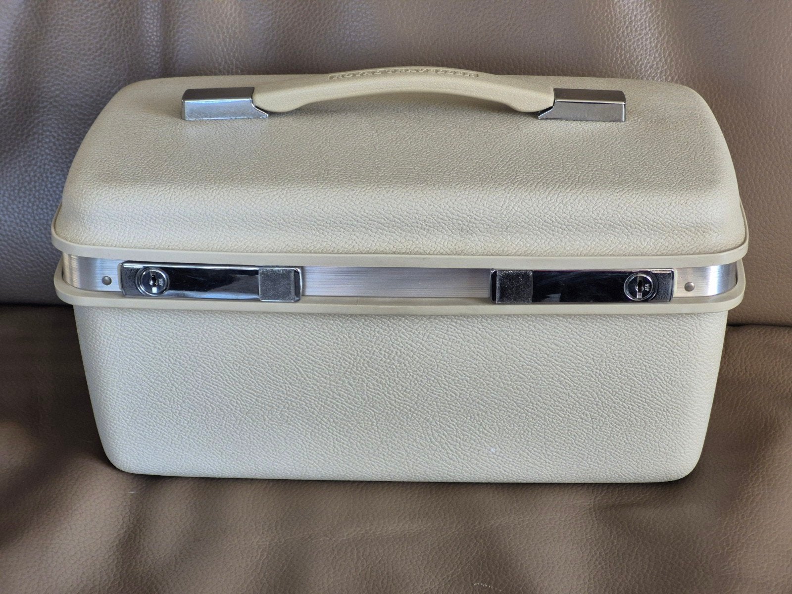 samsonite Royal traveller hardcase met sleutel creme zgan, Sieraden, Tassen en Uiterlijk, Beige, Met slot, Ophalen of Verzenden