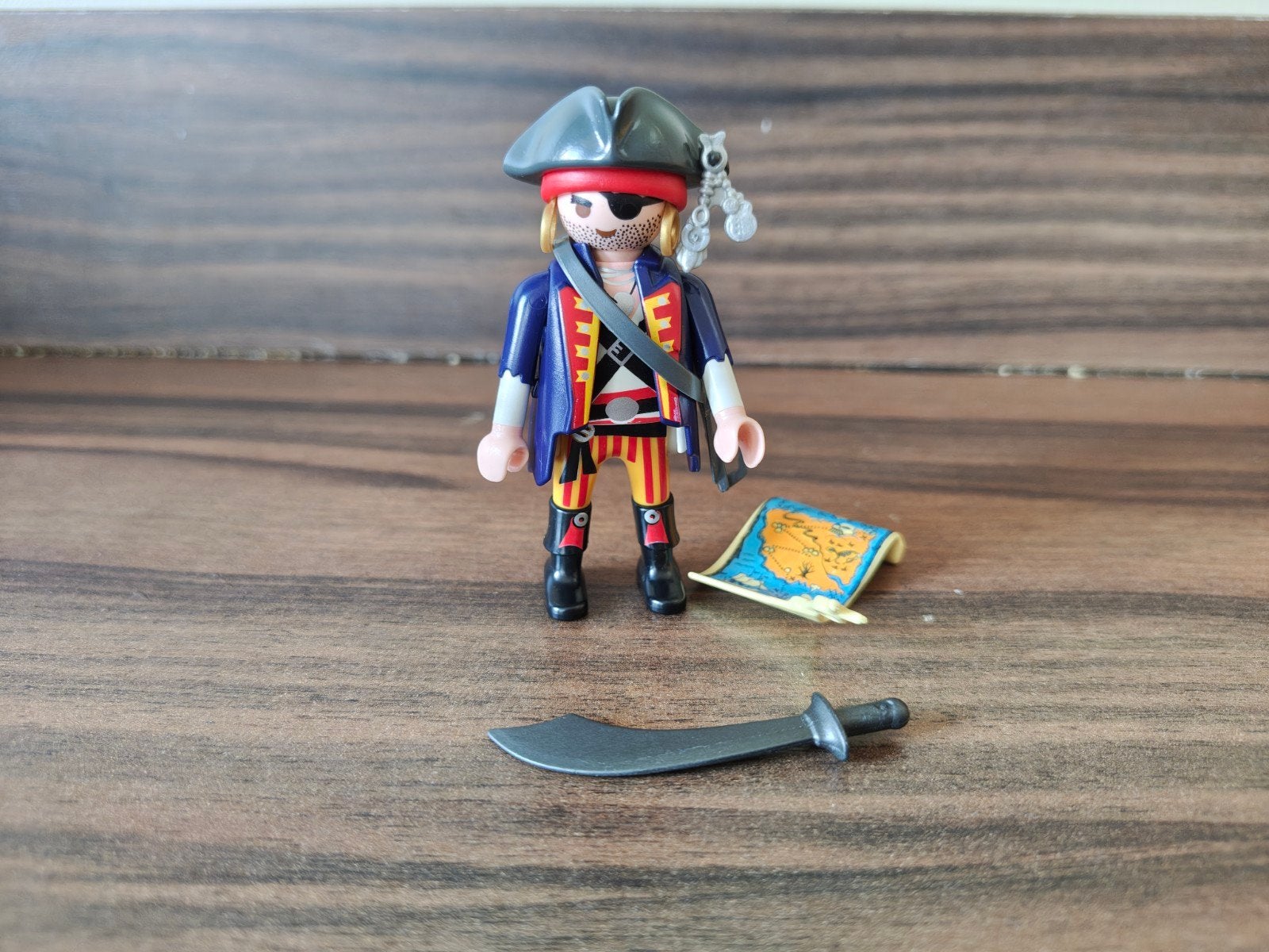 Playmobil Piraat met schatkaart en zwaard, Ophalen of Verzenden, Zo goed als nieuw, Complete set, Figuren
