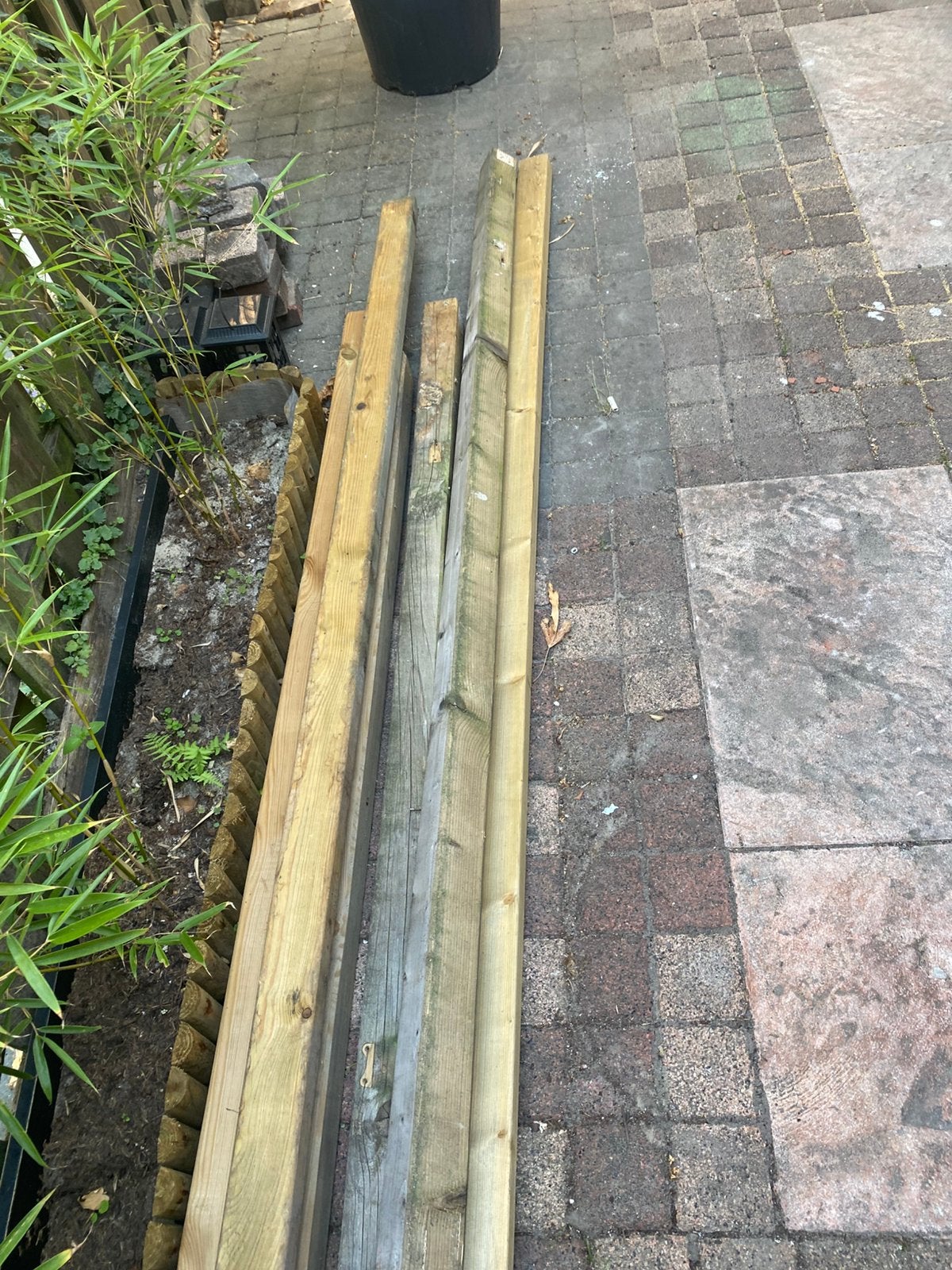 Tuin palen, Ophalen, Palen, Zo goed als nieuw, Hardhout