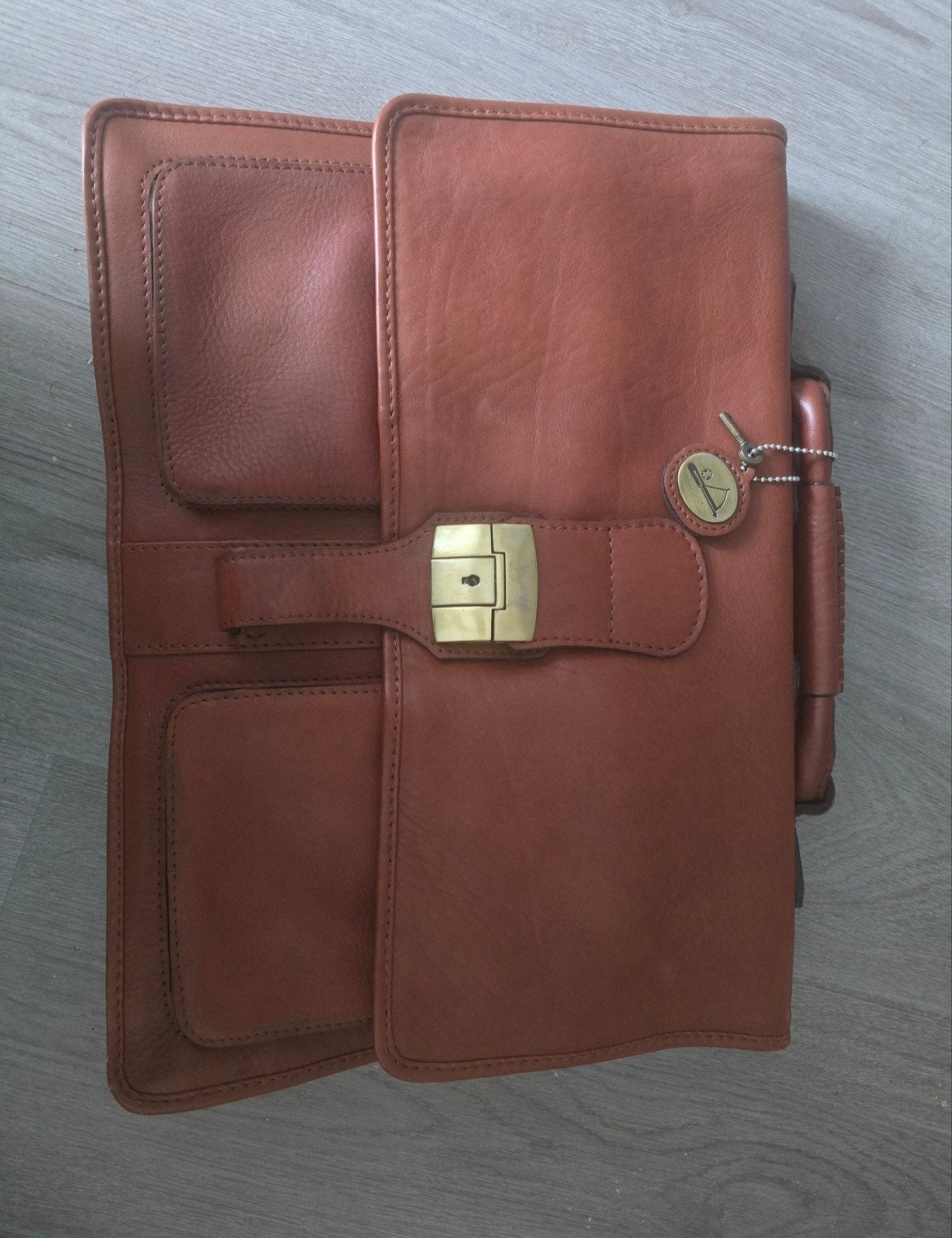 nieuwe echte leer aktetas/ leather briefcase, Ophalen of Verzenden, Nieuw, Bruin, Overige typen