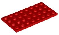 Lego plaatjes /plates 4x8 rood 2 stuks losse onderdelen, Ophalen of Verzenden, Gebruikt, Losse stenen, Lego