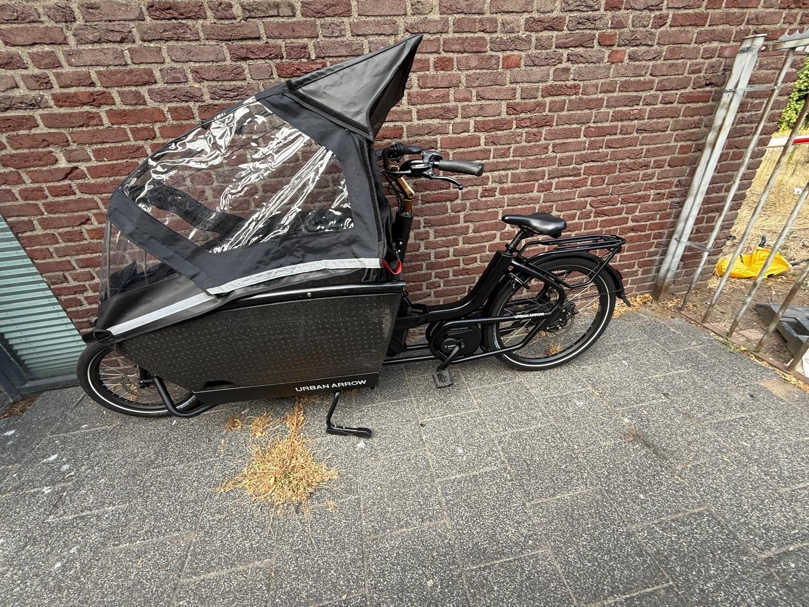 Urban Arrow 2023 - Enviolo - Regenhuif - Lockride, 4 kinderen of meer, Zo goed als nieuw, Schijfrem, Huif