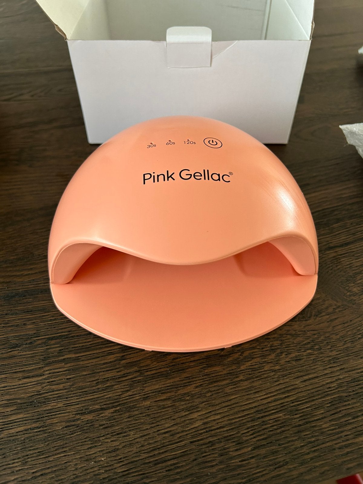 Pink Gellac set met Peach lamp, aantal basics en kleuren, Overige kleuren, Ophalen of Verzenden, Zo goed als nieuw, Handen en Nagels