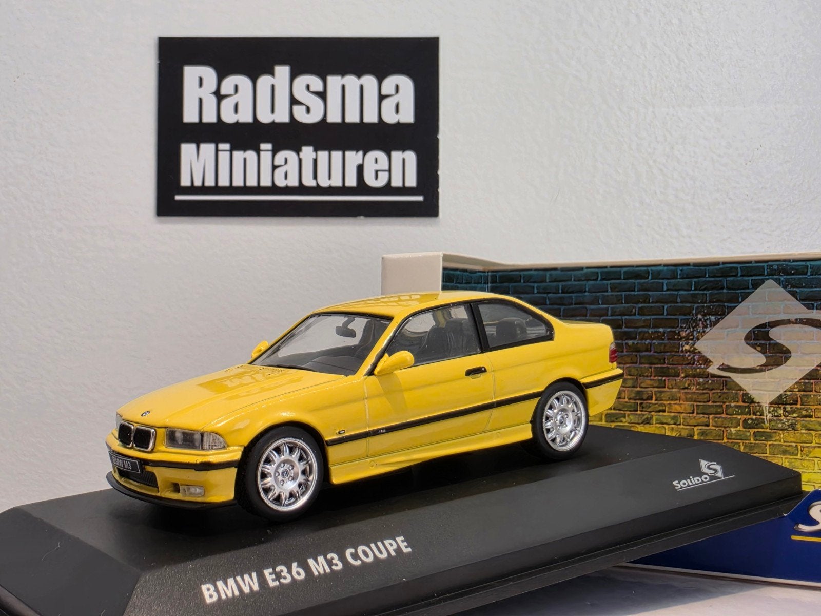 Bmw E36 M3 Coupe - Geel - 1:43 Solido, Auto, Solido, Nieuw