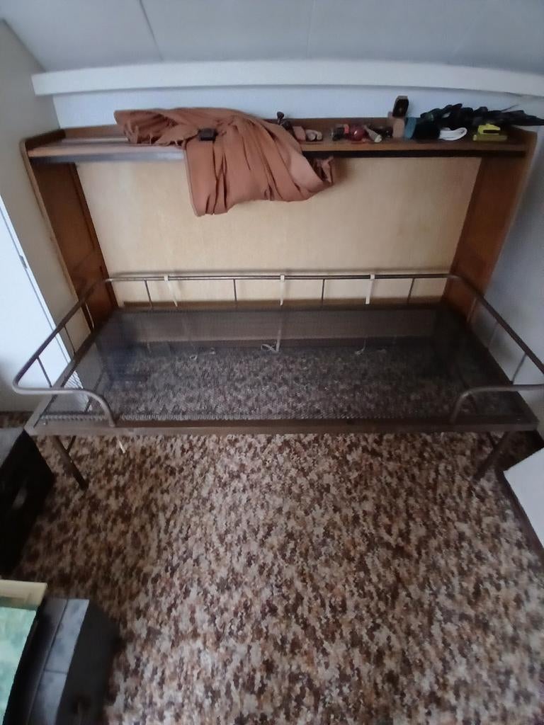 opklapbed, Huis en Inrichting, Slaapkamer | Bedden, Ophalen, Overige materialen, Gebruikt, 90 cm