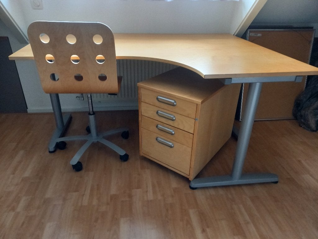 bureau met stoel, Ophalen, Overige typen, 160 cm, 120 cm